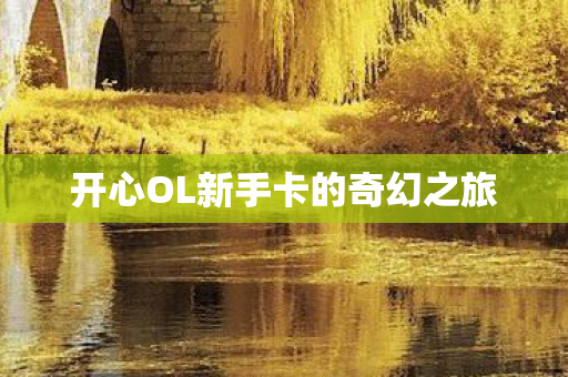 开心OL新手卡的奇幻之旅 开心OL新手卡的奇幻之旅