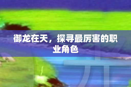 御龙在天,探寻最厉害的职业角色 御龙在天,探寻最厉害的职业角色