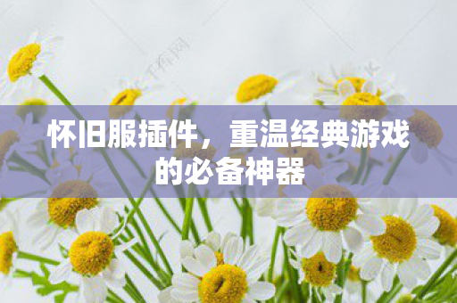 怀旧服插件，重温经典游戏的必备神器