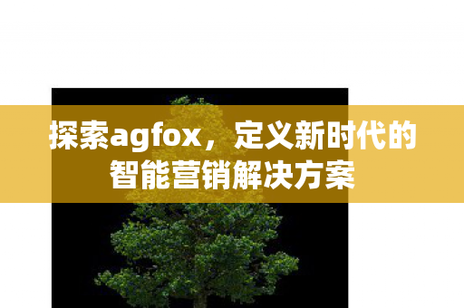 探索agfox,定义新时代的智能营销解决方案 探索agfox,定义新时代的智能营销解决方案