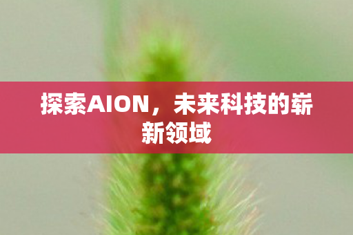 探索AION,未来科技的崭新领域 探索AION,未来科技的崭新领域