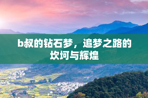 b叔的钻石梦，追梦之路的坎坷与辉煌
