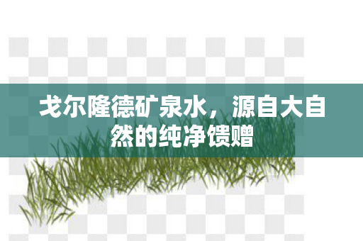 戈尔隆德矿泉水，源自大自然的纯净馈赠