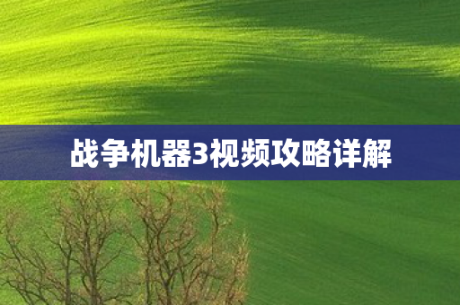 战争机器3视频攻略详解 战争机器3视频攻略详解