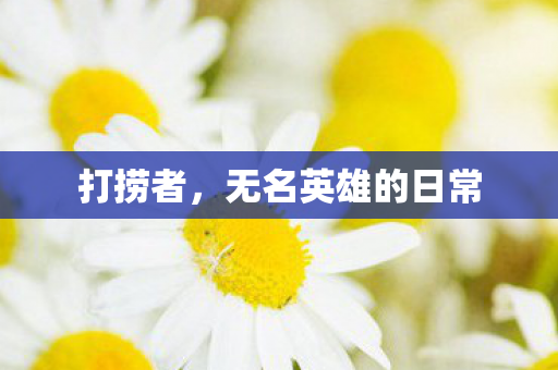 打捞者,无名英雄的日常 打捞者,无名英雄的日常