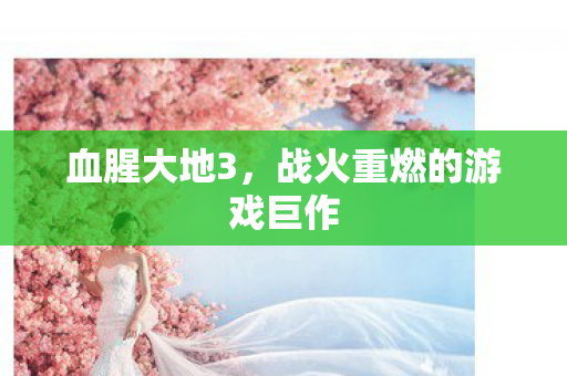 血腥大地3,战火重燃的游戏巨作 血腥大地3,战火重燃的游戏巨作