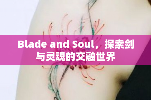 Blade and Soul,探索剑与灵魂的交融世界 Blade and Soul,探索剑与灵魂的交融世界