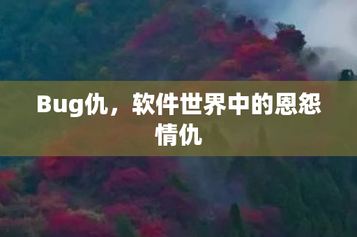 Bug仇,软件世界中的恩怨情仇 Bug仇,软件世界中的恩怨情仇