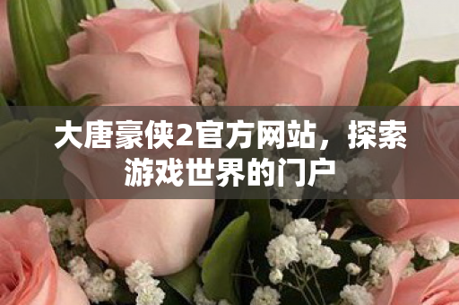 大唐豪侠2官方网站，探索游戏世界的门户