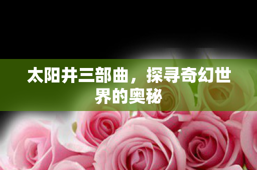 太阳井三部曲,探寻奇幻世界的奥秘 太阳井三部曲,探寻奇幻世界的奥秘