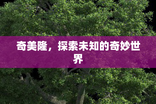 奇美隆,探索未知的奇妙世界 奇美隆,探索未知的奇妙世界