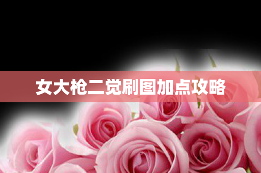 女大枪二觉刷图加点攻略 女大枪二觉刷图加点攻略