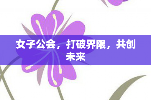 女子公会,打破界限,共创未来 女子公会,打破界限,共创未来