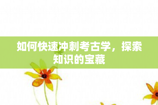 如何快速冲刺考古学,探索知识的宝藏 如何快速冲刺考古学,探索知识的宝藏