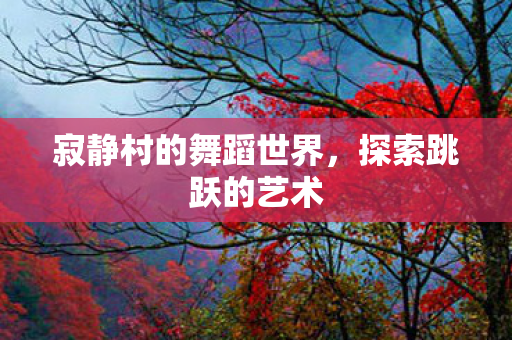 寂静村的舞蹈世界,探索跳跃的艺术 寂静村的舞蹈世界,探索跳跃的艺术