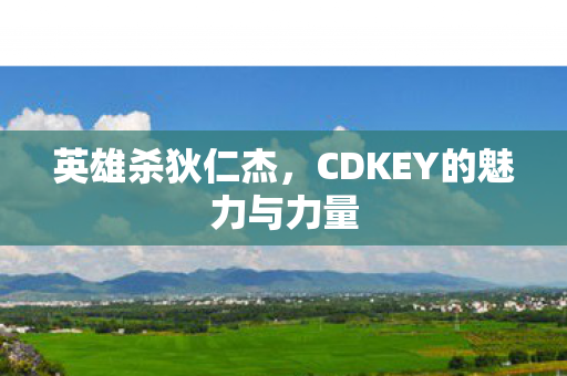 英雄杀狄仁杰,CDKEY的魅力与力量 英雄杀狄仁杰,CDKEY的魅力与力量