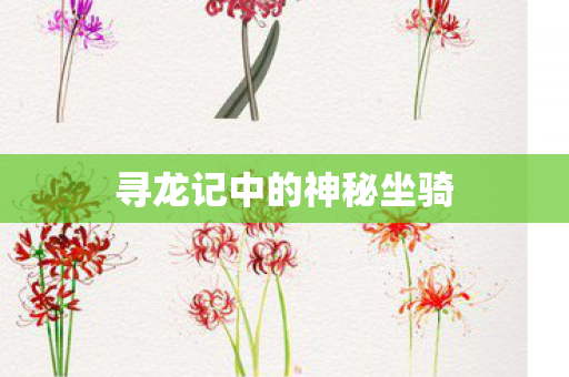寻龙记中的神秘坐骑 寻龙记中的神秘坐骑