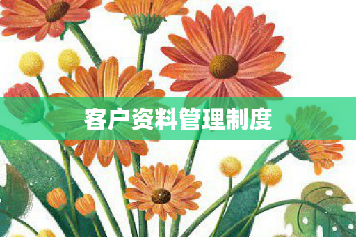 客户资料管理制度