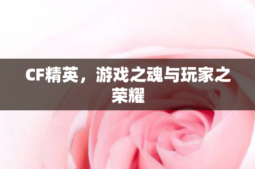 CF精英,游戏之魂与玩家之荣耀 CF精英,游戏之魂与玩家之荣耀