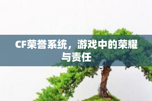 CF荣誉系统,游戏中的荣耀与责任 CF荣誉系统,游戏中的荣耀与责任