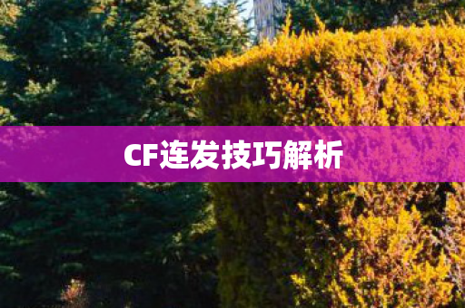 CF连发技巧解析 CF连发技巧解析