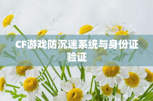 CF游戏防沉迷系统与身份证验证 CF游戏防沉迷系统与身份证验证