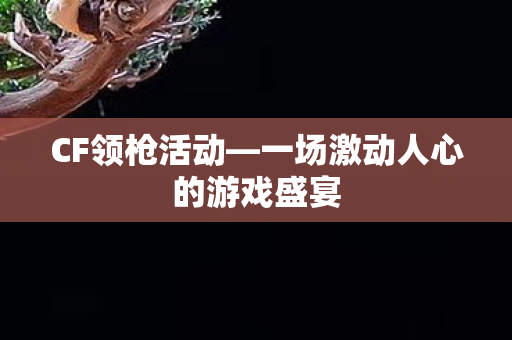 CF领枪活动—一场激动人心的游戏盛宴 CF领枪活动—一场激动人心的游戏盛宴