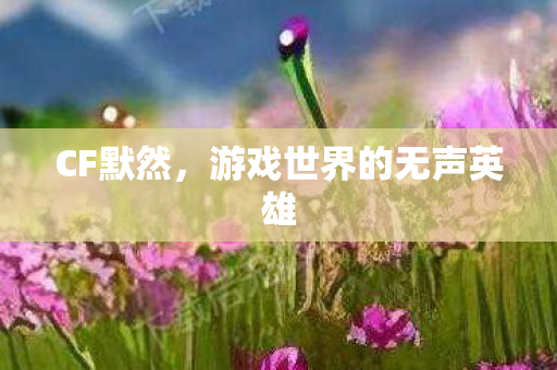 CF默然，游戏世界的无声英雄