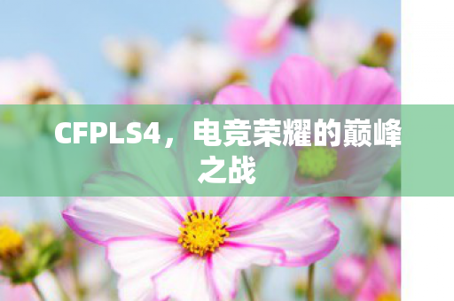 CFPLS4,电竞荣耀的巅峰之战 CFPLS4,电竞荣耀的巅峰之战