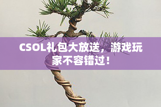 CSOL礼包大放送，游戏玩家不容错过！
