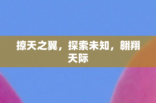 掠天之翼,探索未知,翱翔天际 掠天之翼,探索未知,翱翔天际