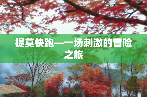 提莫快跑—一场刺激的冒险之旅 提莫快跑—一场刺激的冒险之旅