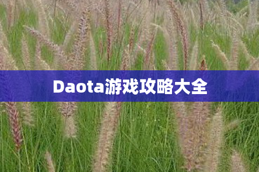 Daota游戏攻略大全 Daota游戏攻略大全