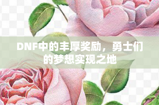 DNF中的丰厚奖励,勇士们的梦想实现之地 DNF中的丰厚奖励,勇士们的梦想实现之地