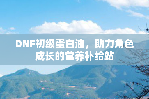 DNF初级蛋白油,助力角色成长的营养补给站 DNF初级蛋白油,助力角色成长的营养补给站