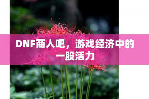 DNF商人吧，游戏经济中的一股活力