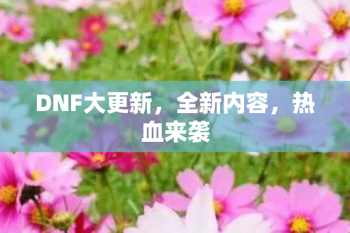DNF大更新，全新内容，热血来袭