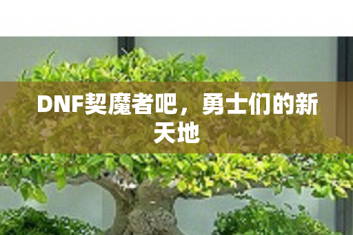 DNF契魔者吧,勇士们的新天地 DNF契魔者吧,勇士们的新天地