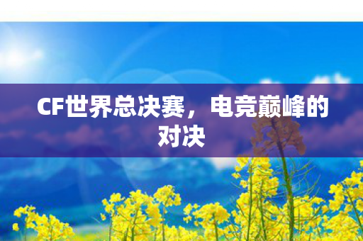 CF世界总决赛,电竞巅峰的对决 CF世界总决赛,电竞巅峰的对决