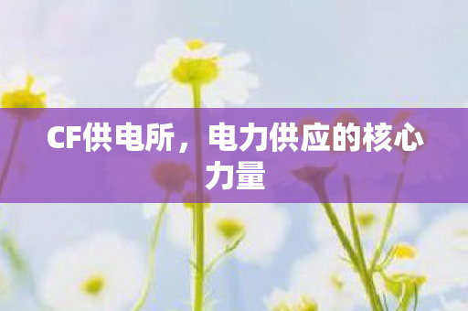 CF供电所,电力供应的核心力量 CF供电所,电力供应的核心力量