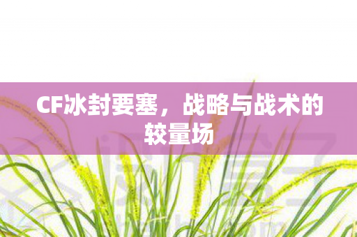 CF冰封要塞,战略与战术的较量场 CF冰封要塞,战略与战术的较量场