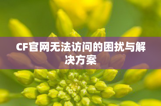 CF官网无法访问的困扰与解决方案 CF官网无法访问的困扰与解决方案
