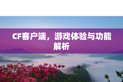 CF客户端,游戏体验与功能解析 CF客户端,游戏体验与功能解析