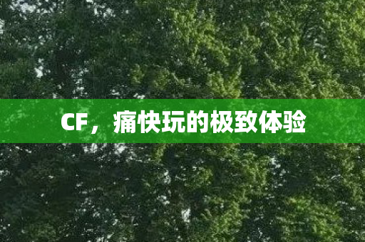 CF,痛快玩的极致体验 CF,痛快玩的极致体验