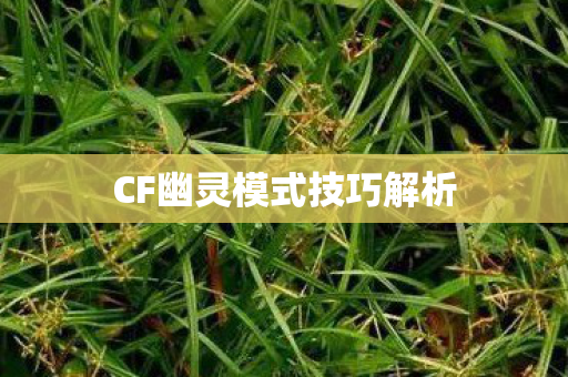 CF幽灵模式技巧解析 CF幽灵模式技巧解析