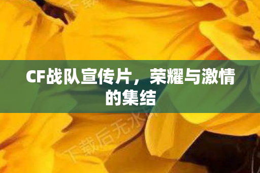 CF战队宣传片,荣耀与激情的集结 CF战队宣传片,荣耀与激情的集结