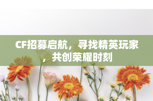 CF招募启航,寻找精英玩家,共创荣耀时刻 CF招募启航,寻找精英玩家,共创荣耀时刻