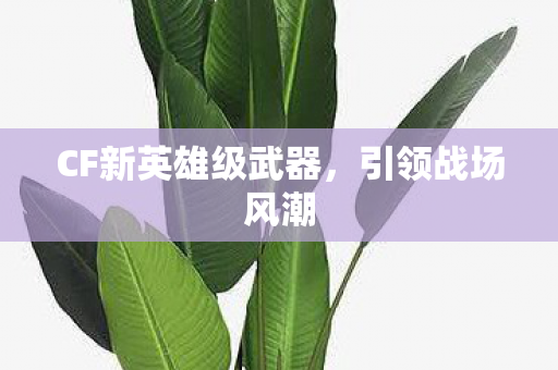 CF新英雄级武器,引领战场风潮 CF新英雄级武器,引领战场风潮