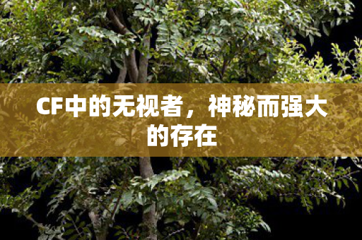 CF中的无视者,神秘而强大的存在 CF中的无视者,神秘而强大的存在