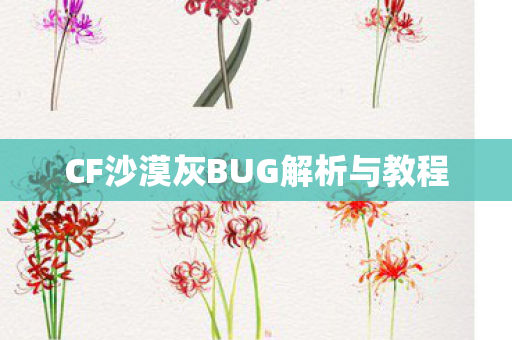 CF沙漠灰BUG解析与教程 CF沙漠灰BUG解析与教程
